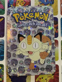 Pokemon Meowth Vintage Pocket Monsters Vending HOLO Prism Sticker 2000 Nintendo - Image 2