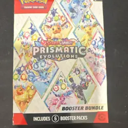Pokemon Scarlet & Violet Prismatic Evolutions Booster Bundle 6 Packs Eevee - Image 1