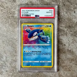 PSA 10 KYOGRE #021 - Amazing Rare Shining Fates 2021 SWSH Pokemon holo - Image 1