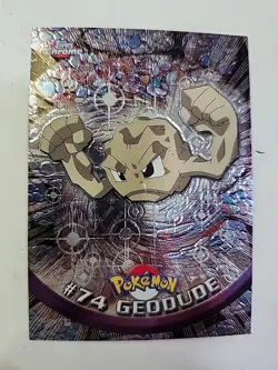 Geodude #74 Topps Chrome Pokemon TV Animation Edition VTG 2000 Holo Foil - Image 1
