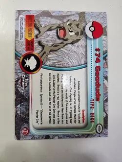 Geodude #74 Topps Chrome Pokemon TV Animation Edition VTG 2000 Holo Foil - Image 2