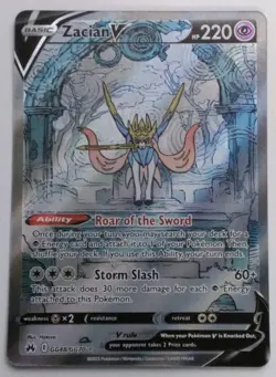 Pokemon TCG Zacian V GG48 Crown Zenith Galarian Gallery Ultra Rare Holo English - Image 2
