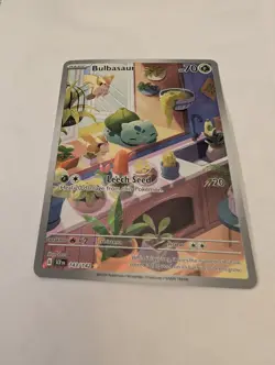 Pokemon Stellar Crown Bulbasaur 143/142 Illustration Rare IR NM Near Mint - Image 1