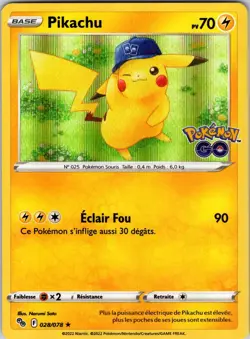 Pikachu (28) 028/078 Pokemon GO Pokemon NM Holo - Image 1