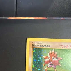 Pokemon TCG Hitmonchan Base Set Shadowless Holo Rare 007/102 70 HP 1999 English - Image 2