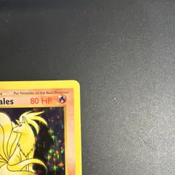 Pokemon TCG Ninetales Base Set (Shadowless) Holo Rare 12/102 80 HP 1999 English - Image 3