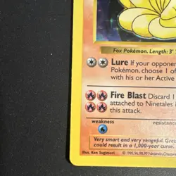 Pokemon TCG Ninetales Base Set (Shadowless) Holo Rare 12/102 80 HP 1999 English - Image 5