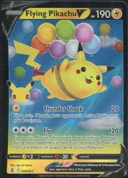 Flying Pikachu V 006/025 Ultra Rare Celebrations 2021 - Pokemon Card TCG - NM- - Image 1