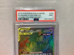 2019 TAG TEAM Naganadel & Guzzlord GX SR Cosmic Eclipse PSA 9 Pokemon TCG - Image 2