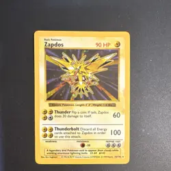 Pokemon TCG Zapdos Base Set Shadowless Holo Rare 16/102 90 HP 1999 English - Image 1