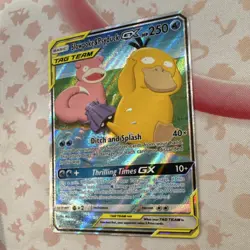 pokemon slowpoke & psyduck gx tag team full art ultra rare sm-unified minds holo - Image 1