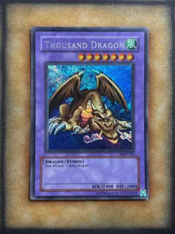 Yugioh Thousand Dragon MRD-143 Secret Rare REVERSE FOIL ERROR MP - Image 1