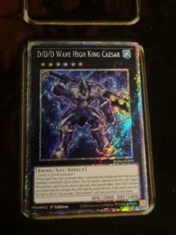 YUGIOH D/D/D WAVE HIGH KING CAESAR PLATNIUM SECRET RARE RA04-EN290 - Image 1
