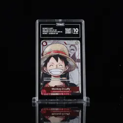 TAG 10 GEM MINT One Piece 2022 Monkey D. Luffy P-001 Collection 25th Anniversary - Image 1