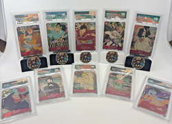 One Piece CCG ACE Graded 1st Anniversary Set - 9x ACE 10 & 1x ACE 9 Complete Set - Image 1