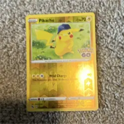 Pokemon TCG Pikachu 025/078 Pokemon GO Reverse Holo Basic Lightning Card English - Image 1