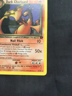 Pokemon Cards: Team Rocket 1st Edition Rare: Dark Charizard 21/82 - Image 4