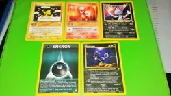 Pokemon Neo Genesis rare 5 card lot Murkrow Sneasel Magby Elekid Darkness LP - Image 1