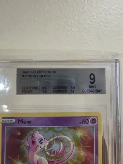 Pokemon TCG Mew Holo Rare Card 11/25 Celebrations BGS 9 Mint - Image 2