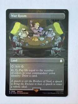 Magic The Gathering War Room Release Promo Fallout P 1068 MTG Single Card Foil - Image 1
