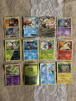 Lot Set of 12 Assorted hologram Pokemon Cards 8 Perfect 4 damaged no repeats - Image 1