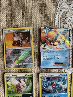 Lot Set of 12 Assorted hologram Pokemon Cards 8 Perfect 4 damaged no repeats - Image 2