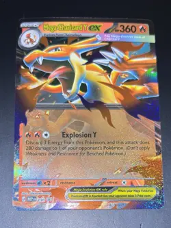 Pokemon TCG MEGA CHARIZARD Y EX Black Star Promo Card MEP 030 CLEAN - Image 1