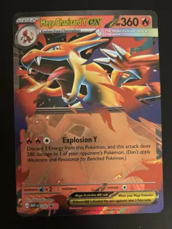 Pokemon TCG MEGA CHARIZARD Y EX Black Star Promo Card MEP 030 CLEAN - Image 2