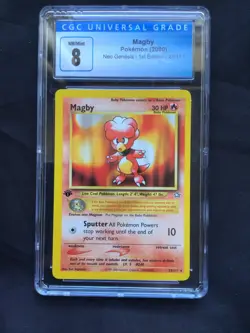 Pokemon Cards: 1st Edition Neo Genesis Rare: Magby 23/111 CGC 8 - Image 2