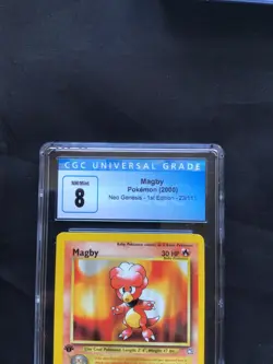 Pokemon Cards: 1st Edition Neo Genesis Rare: Magby 23/111 CGC 8 - Image 3