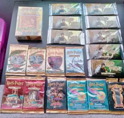 LOT 18 W.O.C. Harry Potter Trading Card Game Booster Pack Art Set base set !!! - Image 1