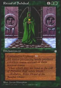 1x Ritual of Subdual Moderate Play, English Ice Age MTG Magic - Image 1