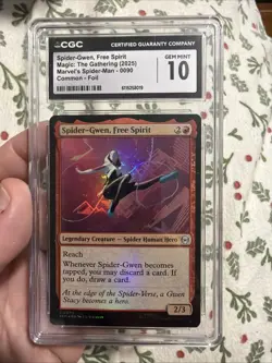 CGC 10 Spider-Gwen Free Spirit FOIL 090 Marvel's Spider-Man Magic The Gathering - Image 1