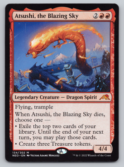Atsushi, the Blazing Sky - Kamigawa: Neon Dynasty MTG - Image 1