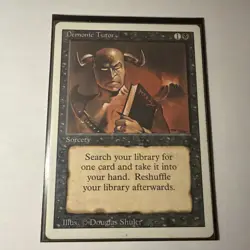 Mtg X1 Demonic Tutor Revised Edition Magic The Gathering - Image 1
