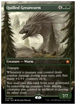 Foundations #339 Quilled Greatwurm (Borderless) - Image 1