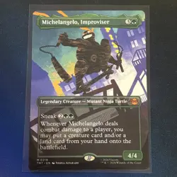 Michelangelo Improviser (Borderless) Teenage Mutant Ninja Turtles Regular MTG - Image 2