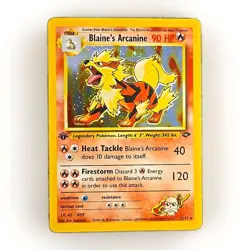 2000 Pokemon TCG Gym Challenge 1st Edition Holo Blaine's Arcanine - NM - Image 1