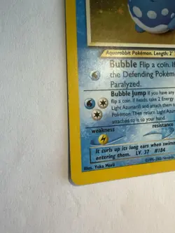 Pokemon TCG Light Azumarill Neo Destiny Holo Rare 13/105 2000 80 HP Yuka Morii - Image 3