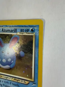 Pokemon TCG Light Azumarill Neo Destiny Holo Rare 13/105 2000 80 HP Yuka Morii - Image 5