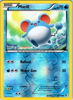 Marill 36/149 Boundaries Crossed Pokemon TCG NM Reverse Holo - Image 1