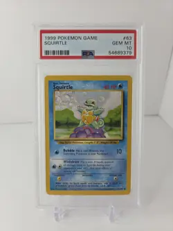 1999 Pokemon Base Set Unlimited Squirtle #63 PSA 10 GEM MINT - Image 3