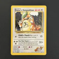 Pokemon TCG Blaine’s Kangaskhan 36/132 Gym Heroes Unlimited Uncommon - NM - Image 1