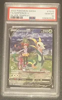 Pokemon SWSH Serperior v Full Art Silver Tempest TG13/TG30 PSA 10 - Image 1