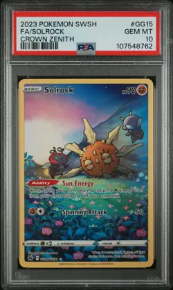 2023 Pokemon Sword And Shield Crown Zenith #GG15 Fa/Solrock Crown Zenith PSA 10 - Image 1