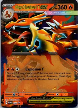 Mega Charizard Y ex 030 Holo Promo Mega Evolution Promo Pokemon Near Mint - Image 1