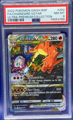 2022 Pokemon BSP FA Charizard VStar Ultra-Premium Collection SWSH262 PSA 8 - Image 1