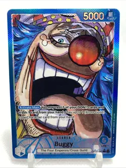 Buggy OP09-042 Leader Alt Art Emperors In The New World One Piece English - Image 1