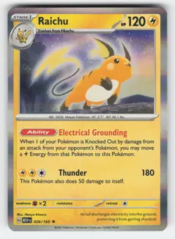 Raichu (Cosmos Holo) 026/165 NM Holofoil MCAP Miscellaneous Cards & Products - Image 1
