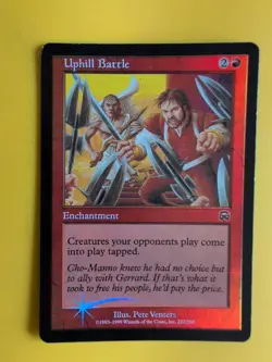 Uphill Battle. Enchantment Mercadian Masques. FOIL. MTG Card. wear to edges - Image 1